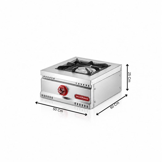 Silverinox Doğalgazlı Set Üstü Midi 1 Gözlü Ocak