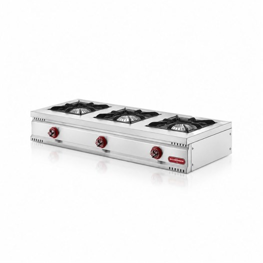 Silverinox Doğalgazlı Set Üstü Midi 3 Gözlü Ocak