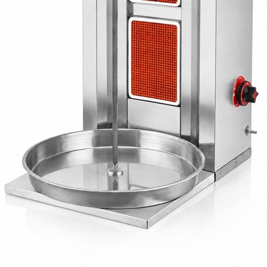 Silverinox Doğalgazlı 2 Radyan Döner Makinesi