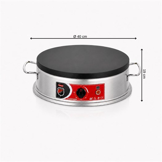 Silverinox Elektrikli 40 Cm Krep Pişirme Makinesi İnox