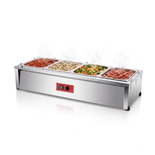 Silverinox Elektrikli Set Üstü 4lü Benmari