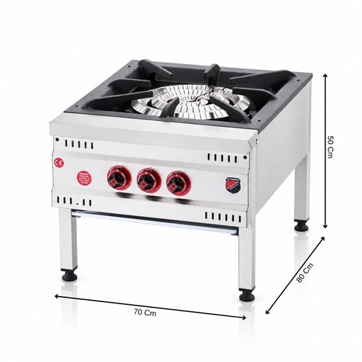 Silverinox Doğalgazlı 3 Yanışlı Yer Ocağı