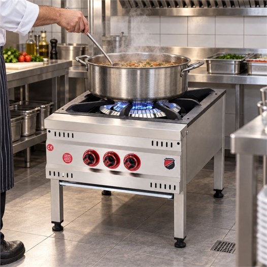 Silverinox Doğalgazlı 3 Yanışlı Yer Ocağı