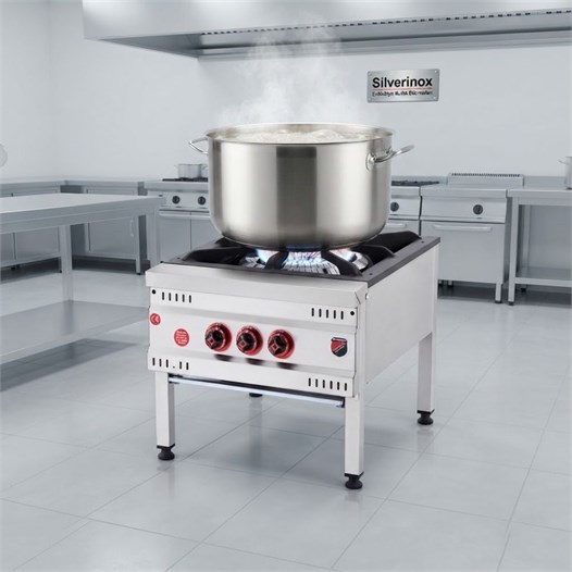 Silverinox Tüplü 3 Yanışlı Yer Ocağı