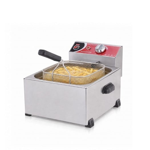 Silverinox Elektrikli Tekli 8 Litre Fritöz 220V