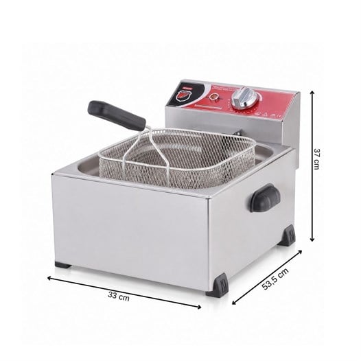 Silverinox Elektrikli Tekli 8 Litre Fritöz 220V