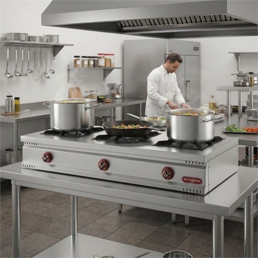 Silverinox Tüplü Set Üstü Midi 3 Gözlü Ocak