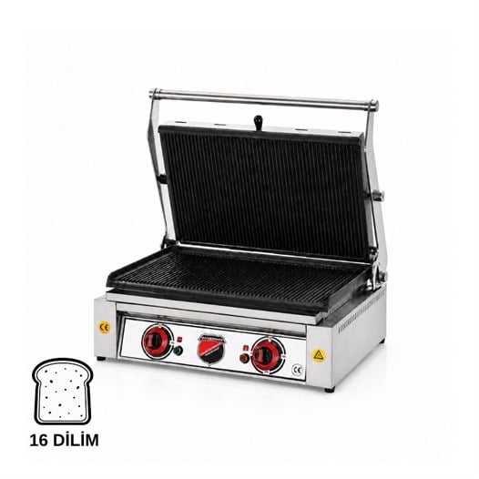 Silverinox Elektrikli Plus 16 Dilim Döküm Tost Makinesi