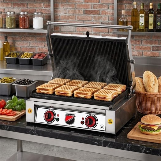 Silverinox Elektrikli Plus 16 Dilim Döküm Tost Makinesi