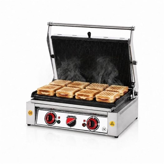 Silverinox Elektrikli Plus 16 Dilim Döküm Tost Makinesi