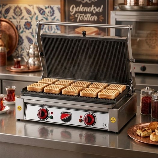 Silverinox Elektrikli Plus 20 Dilim Döküm Tost Makinesi