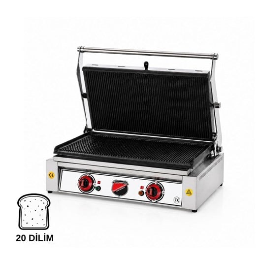 Silverinox Elektrikli Plus 20 Dilim Döküm Tost Makinesi