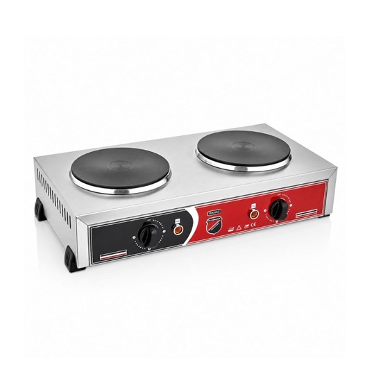Silverinox Elektrikli Set Üstü 2 Gözlü Pleyt Isıtıcı 220V