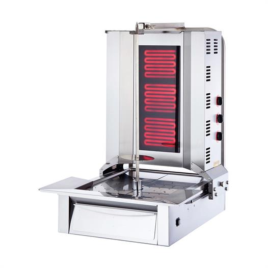 Işıkgaz Silverinox Elektrikli 3 Radyanlı Alttan Motorlu Döner Ocağı