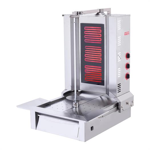 Işıkgaz Silverinox Elektrikli 3 Radyanlı Alttan Motorlu Döner Ocağı