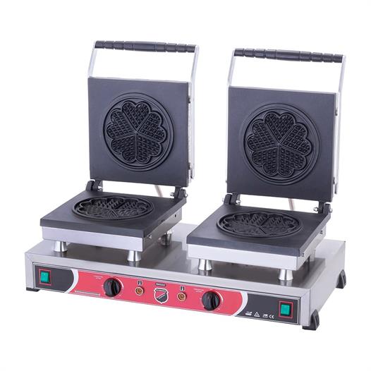 Işıkgaz Silver Endüstriyel Elektrikli 2 Li Çiçek Waffle Makinesi