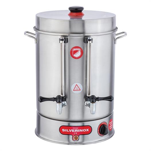 Işıkgaz Silverinox Metal Musluk 160 Bardak Çay Makinesi 15 L Çay Potu