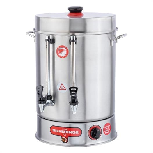 Işıkgaz Silverinox Metal Musluklu 60 Bardak Çay Makinesi 7 L Çay Potu