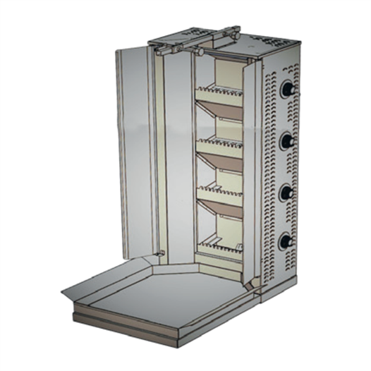 CSA Karacasan  3 Radyanlı Lavataş Döner Ocağı Makinesi