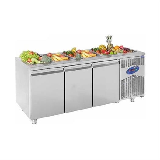 CSA Karacasan  474 Lt Üç Kapılı 700Lük Havuzsuz Saladbar Buzdolabı(430 Çelik)