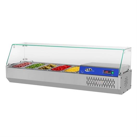 CSA Karacasan  6 Adet 1/3 Gastronorm Küvetli Set Üstü Teşhir Buzdolabı(304 Çelik)