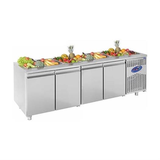 CSA Karacasan  632 Lt Dört Kapılı 700Lük Havuzsuz Saladbar Buzdolabı(430 Çelik)