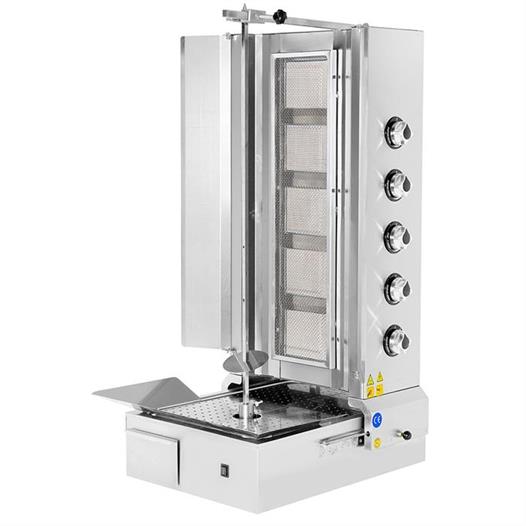 CSA Karacasan  Doğalgazlı 5 Radyanlı Alttan Motorlu Döner Ocağı Makinesi