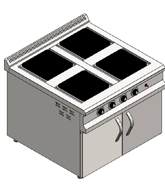 CSA Karacasan 100 Cm Elektrikli 4 Lü Dolaplı Ocak