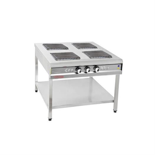 CSA Karacasan 100 cm Elektrikli Taban Raflı 4 Gözlü Ocak