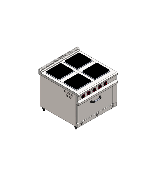 CSA Karacasan 100x100 Cm 4+1 Elektrikli 4 Lü Kuzine Ocak 