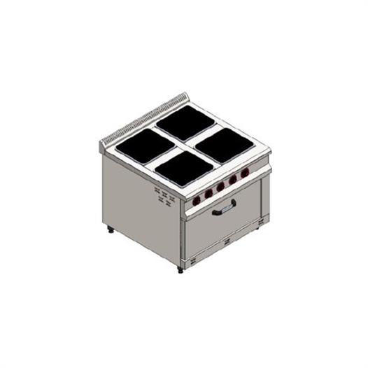 CSA Karacasan 100x100 Cm 4+1 Elektrikli 4 Lü Kuzine Ocak 