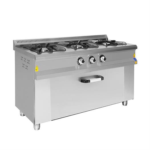 CSA Karacasan 140x60 Cm 3+1 Tüplü 3 Lü Kuzine Ocak