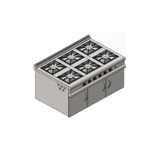 CSA Karacasan 150x100 Cm Tüplü 6 Lı Dolaplı Ocak