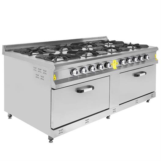 CSA Karacasan 200x100 Cm 8+2 Tüplü 8 Li Kuzine Ocak