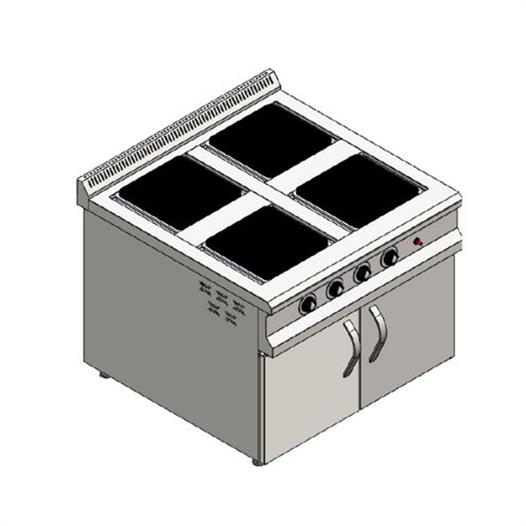 CSA Karacasan 80 Cm Elektrikli 4 Lü Dolaplı Ocak