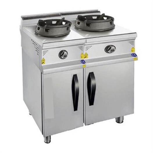 CSA Karacasan 900 Seri Dolaplı Çiftli Tüplü Wok Ocak