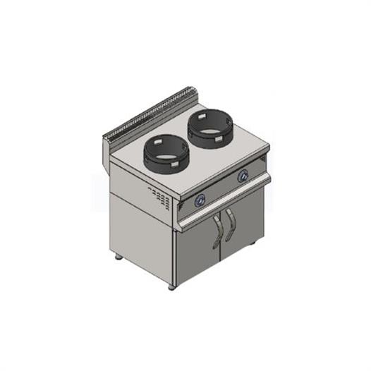 CSA Karacasan 900 Seri Dolaplı Çiftli Tüplü Wok Ocak