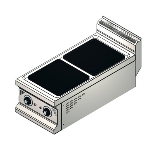 CSA Karacasan 900 Seri Set Üstü 40 cm 2 Gözlü Elektrikli Ocak