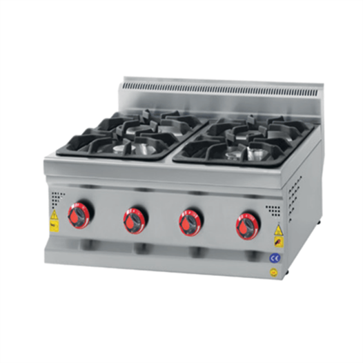 CSA Karacasan 900 Seri Set Üstü 80 cm 4 Gözlü Tüplü Ocak