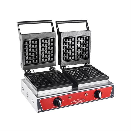 CSA Karacasan Elektrikli Döküm Kare Waffle Makinesi 4 Lü