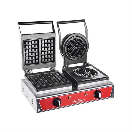 Karacasan Endüstriyel Elektrikli Papatya + Kare Waffle Makinesi