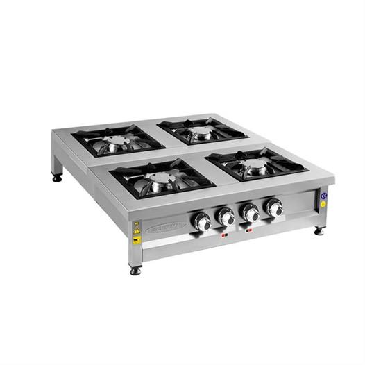 CSA Karacasan Set Üstü Dörtlü 4 Gözlü Tüplü Ocak100x100x25cm