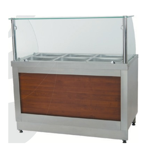 CSA Karacasan Sıcak Servis Benmarisi Tüplü Tezgahlı 280X90X85/135cm