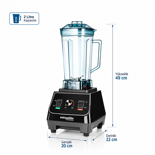 Öztiryakiler BL-811 Buz Kırıcılı Bar Blender 2 Litre | Smoothie Blender