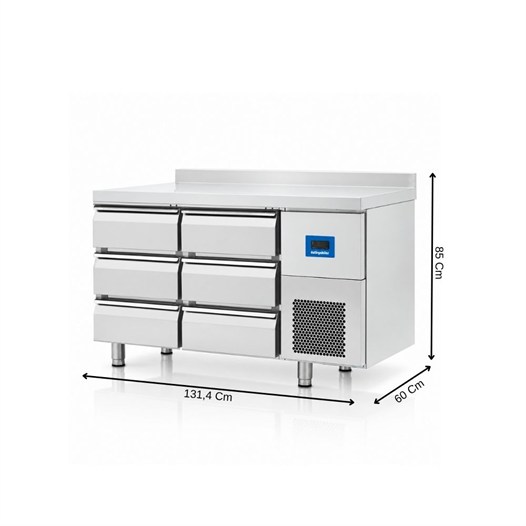 Öztiryakiler TA 260 LMV 6 Çekmece Tezgah Tip Derin Dondurucu 252 Litre 304 Çelik