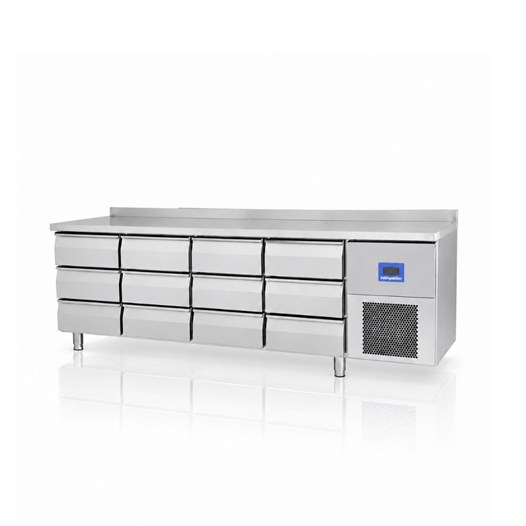Öztiryakiler TA 460 LMV 12 Çekmece Tezgah Tip Derin Dondurucu 518 Litre 304 Çelik
