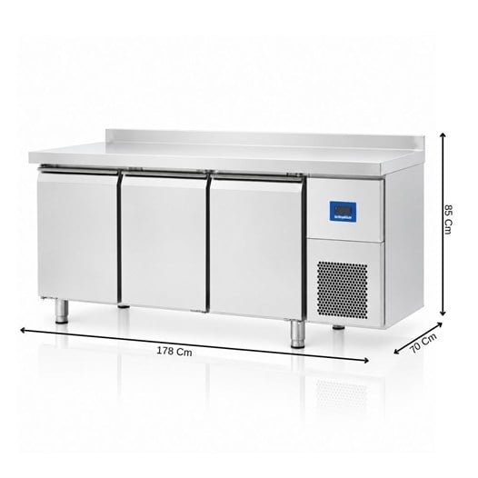 Öztiryakiler TAG 370 NMV 3 Kapılı  Tezgah Tip Buzdolabı 457 Litre 304 Çelik