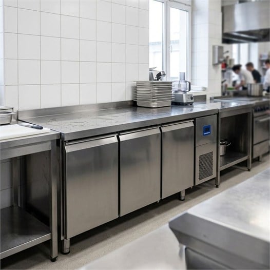 Öztiryakiler TAG 370 NMV 3 Kapılı Tezgah Tip Buzdolabı 457 Litre 430 Çelik
