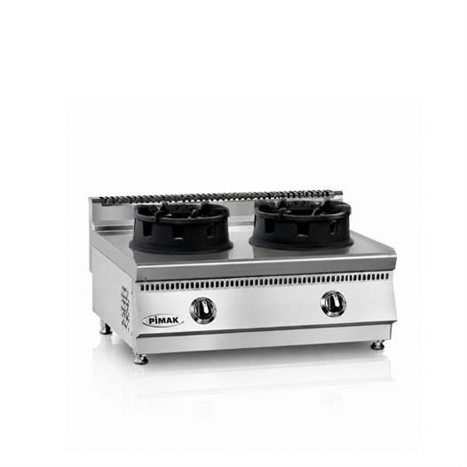 Pimak 700 Seri Set Üstü Çiftli Doğalgazlı Wok Ocak