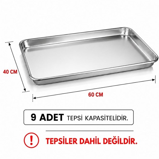 Pimak Dijital Patiseri Fırın 40x60 cm 9 Tepsi